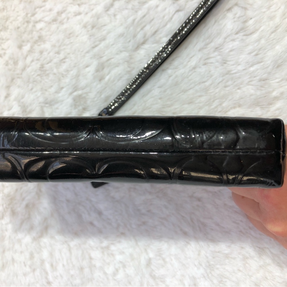 Coach Embossed Patent Leather Wristlet - Picture 3 of 9